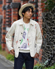 SUGAR CANE (シュガーケーン)　9oz.ツイル・ワークコート　SC15506　"1920's CARTOON WORK COAT"　ナチュラル・ワンウォッシュ