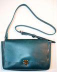 Dapper's (ダッパーズ)　ミニショルダーバッグ　1530　"Horsehide Leather Mini Shoulder Bag"　青碧ブルー
