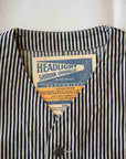 HEAD LIGHT (ヘッドライト)　エンジニアジャケット　HD15237　"11oz. EXPRESS STRIPE VEST(FULL SLEEVES)"　エクスプレスストライプ・ワンウォッシュ