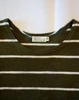 WARE HOUSE (ウエアハウス)　長袖ボーダーTシャツ　4088　グリーン×オフ