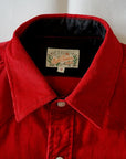 シュガーケーン×ミスターフリーダム　コーデュロイ・ウエスタンシャツ　SC28946　"MFSC "HOOPER" CORDUROY DUDE RANCHER"　レッド