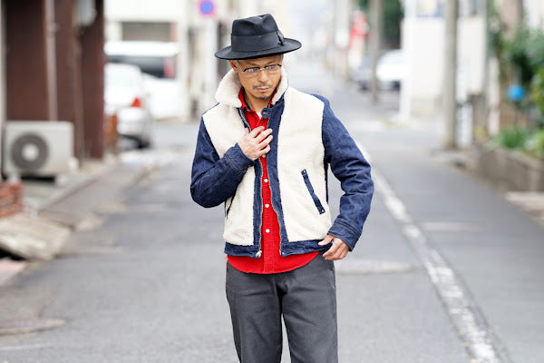 Dapper's (ダッパーズ)　クラシカルワイドブリムハット　1221　"Classic Rabbit Fur Hat"　ブラック