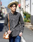 JELADO (ジェラード)　長袖ワークシャツ　AG81121　"Ellis (エリス)"　ブラックウォバッシュ