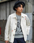 SUGAR CANE (シュガーケーン)　9oz.ツイル・ワークコート　SC15506　"1920's CARTOON WORK COAT"　ナチュラル・ワンウォッシュ