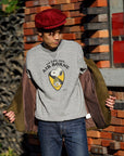 BUZZ RICKSON'S (バズリクソンズ) × PEANUTS (ピーナッツ)　セットイン・クルーネックスウェット　BR69273　"AIR BORNE"　H.グレー