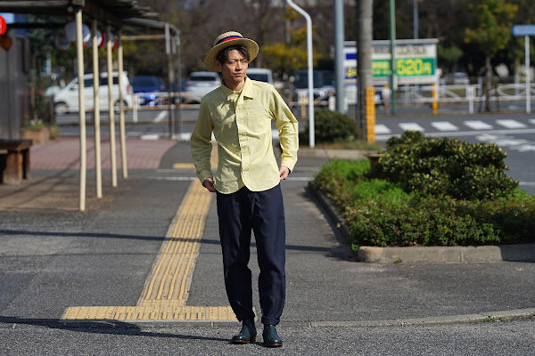 ADJUSTABLE COSTUME (アジャスタブルコスチューム)　ボーターハット(カンカン帽)　AHT-013　"Straw Boater Hat"　ネイビー×レッド