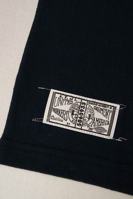 Dapper's (ダッパーズ)　ヘンリーネック・半袖Tシャツ　1324　"Random Henley Work Rib Tee"　ネイビー