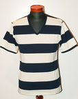 JELADO (ジェラード)　Vネック・ボーダーTシャツ　AG11218　"Club Tee"　ネイビー×ホワイト