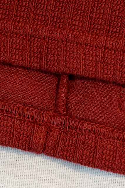 DALEE'S (ダリーズ)　6分袖ヘンリーネックTシャツ　"Rail Nit.B (レイルニット.B)"　...RAIL ROAD KNIT　フェルトレッド