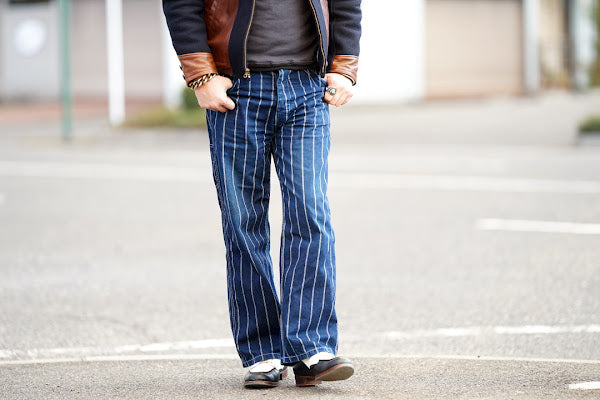 Dapper's (ダッパーズ)　ワークパンツ　1270　"Classical Railroader Work Pants"　インディゴウォバッシュ・ロープストライプ