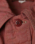 DELUXEWARE (デラックスウエア)　半袖ワークシャツ　RDDX-02S　"RED CHAMBRAY"　レッド