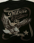 DELUXEWARE (デラックスウエア)　半袖Tシャツ　BRG-19A　"US EAGLE"　ブラック