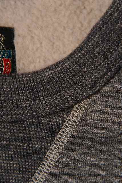 GREMEN &amp; Vill.Eight (グレメン&amp;ビルエイト)　スウェット　FLATLOCK-100　"FLATLOCK SEAM"　VIN. 黒杢グレー