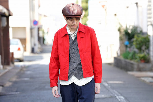 Dapper's (ダッパーズ)　レザーキャスケット　1669　"40’s Style Classic Horsehide Leather Casquette"　ブラウン