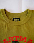 Dapper's (ダッパーズ)　半袖Tシャツ　1632　"2.5mm Binder Crew Neck Tee Standard Sewing Model"　ミリタリーグリーン