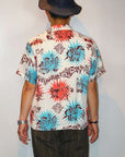KEONI OF HAWAII (ケオニオブハワイ) by SUN SURF (サンサーフ)　半袖ハワイアンシャツ　SS38466　"GAUGUIN WOODCUT III"　オフホワイト