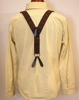 Dapper's (ダッパーズ)　Yバックスタイル・クラシカルサスペンダー　1601B　"Classical Suspenders by Gevaert"　ブラック/イエローゴールド×ブラック