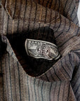 Dapper's (ダッパーズ)　クラシカルベスト　1614　"Classical Stand Collar Vest"　ブラウン・コバートストライプ