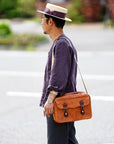 Dapper's (ダッパーズ)　リネン・プルオーバーシャツ　1623　"Round Placket Miners Pullover Shirts"　グレープ