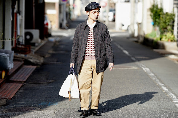 Dapper's (ダッパーズ)　レザーキャスケット　1669　"40’s Style Classic Horsehide Leather Casquette"　R.ブラック (ブラウンベース)