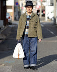 DELUXEWARE (デラックスウエア)　ウールシャツ　MVB-14　"THROUGH WOOL SHIRT"　ブルーチェック