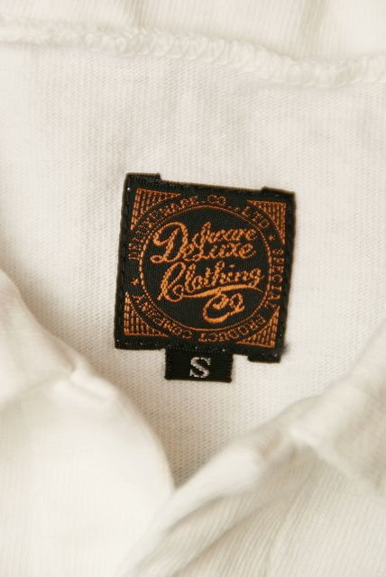 DELUXEWARE (デラックスウエア)　半袖ポロシャツ　OCT-11　"EAGLE STITCH"　ホワイト