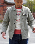 BUZZ RICKSON'S (バズリクソンズ)　ユーティリティーコート　BR15123　"U.S.M.C. M-1944 HERRINGBONE UTILITY JACKET"　オリーブ