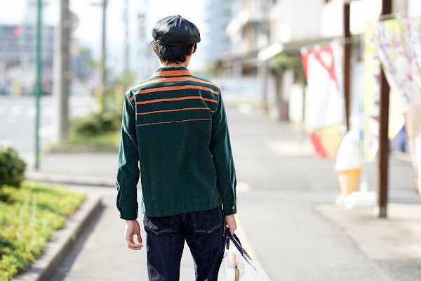 STYLE EYES (スタイルアイズ)　コーデュロイ・スポーツシャツ　SE29383　"STRIPE"　グリーン
