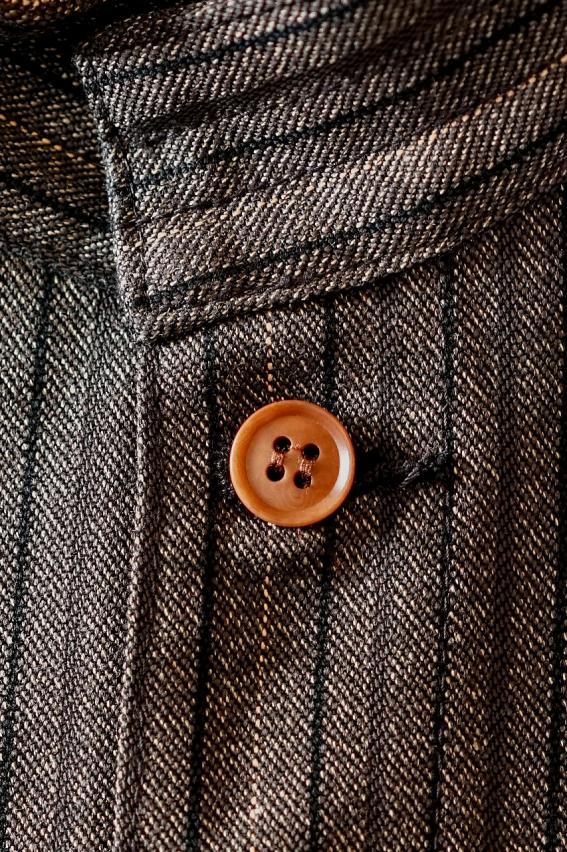 Dapper's (ダッパーズ)　クラシカルベスト　1614　"Classical Stand Collar Vest"　ブラウン・コバートストライプ