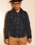JELADO (ジェラード)　長袖オープンカラーシャツ　SG31144　"Westcoast Shirts"　インディゴ刺し子