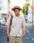 ADJUSTABLE COSTUME (アジャスタブルコスチューム)　ボーターハット (カンカン帽)　AHT-007　"Panama Boater Hat"　トリコロール