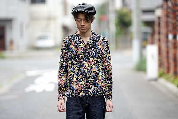 Dapper's (ダッパーズ)　レザーキャスケット　1669　"40’s Style Classic Horsehide Leather Casquette"　R.ブラック (ブラウンベース)
