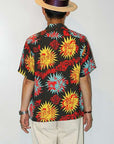 KEONI OF HAWAII (ケオニオブハワイ) by SUN SURF (サンサーフ)　半袖ハワイアンシャツ　SS38466　"GAUGUIN WOODCUT III"　ブラック