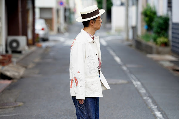 SUGAR CANE (シュガーケーン)　9oz.ツイル・ワークコート　SC15506　"1920's CARTOON WORK COAT"　ナチュラル・ワンウォッシュ