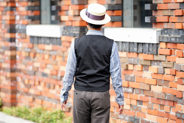 DALEE'S (ダリーズ)　レザーベスト　"Mest.C (メスト.C)"　...Horse Hide Leather Vest　ネイビー