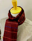 Dapper's (ダッパーズ)　カシミンク・マフラー　1590　"Cashmink Scarf by V.FRAAS"　ワイン/ブラック (グレンチェック)