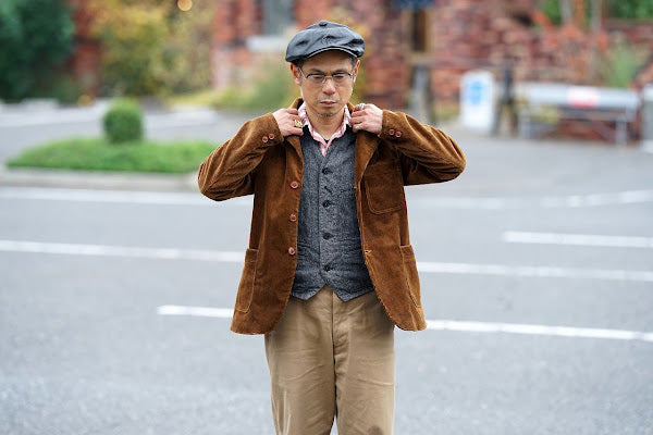 Dapper's (ダッパーズ)　レザーキャスケット　1669　"40’s Style Classic Horsehide Leather Casquette"　R.ブラック (ブラウンベース)