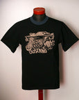 DELUXEWARE (デラックスウエア)　半袖Tシャツ　DLT-1503B　"DUSTANG"　ブラック