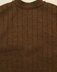 Dapper's (ダッパーズ)　ニットベスト　1215　"Classic Woolen Plaid Waistcoat"　カーキ杢/ボルドー