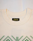 Dapper's (ダッパーズ)　半袖Tシャツ　1560　"Aztec Print Design Crew Neck Tee Special Sewing Model"　オフ/グリーン/ブリック