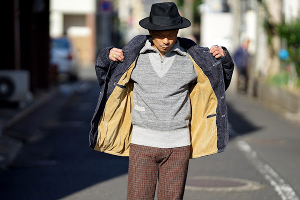 Dapper's (ダッパーズ)　ハイバックトラウザース　1600　"Classical Narrow Trousers Type Hi-Back"　ブリック/ブラック・クラシックチェック