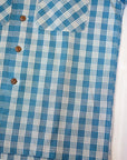 SUN SURF Special Edition (サンサーフ・スペシャルエディション)　半袖パラカシャツ　SS39127　"WATUMULL'S PALAKA CHECK SHIRT"　ブルー