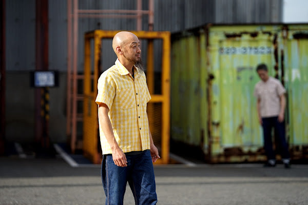 SUN SURF Special Edition (サンサーフ・スペシャルエディション)　半袖パラカシャツ　SS39127　"WATUMULL'S PALAKA CHECK SHIRT"　イエロー