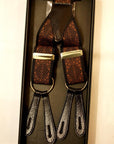 Dapper's (ダッパーズ)　Yバックスタイル・クラシカルサスペンダー　1601B　"Classical Suspenders by Gevaert"　ブラック/イエローゴールド×ブラック