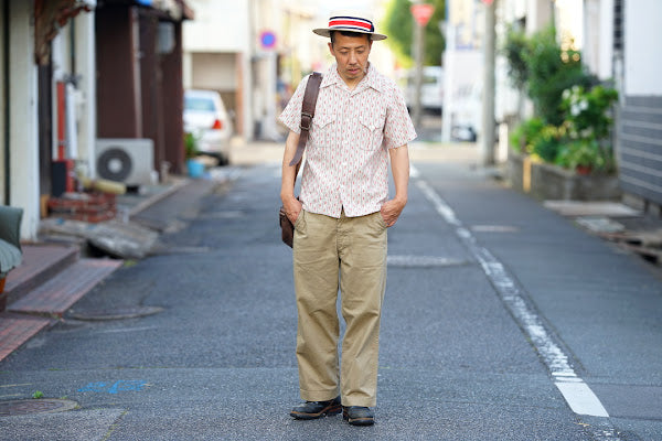 ADJUSTABLE COSTUME (アジャスタブルコスチューム)　ボーターハット (カンカン帽)　AHT-007　"Panama Boater Hat"　トリコロール