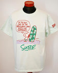SUN SURF (サンサーフ) × PEANUTS (ピーナッツ)　半袖スヌーピーTシャツ　SS79166　"SURF"　グリーン