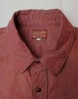 DELUXEWARE (デラックスウエア)　半袖ワークシャツ　RDDX-02S　"RED CHAMBRAY"　レッド