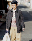 Dapper's (ダッパーズ)　レザーキャスケット　1669　"40’s Style Classic Horsehide Leather Casquette"　R.ブラック (ブラウンベース)