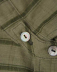 WARE HOUSE (ウエアハウス)　長袖ワークシャツ　3027　"FULL OPEN CHECK SHIRTS"　カーキ