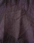 Dapper's (ダッパーズ)　リネン・プルオーバーシャツ　1623　"Round Placket Miners Pullover Shirts"　グレープ